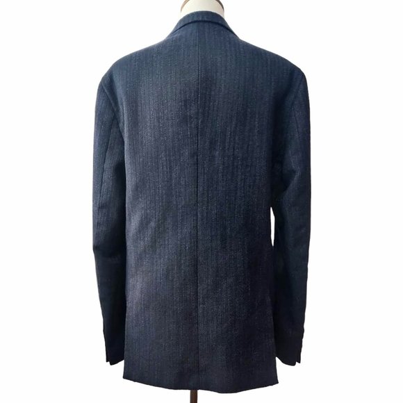 Scotch & Soda Amsterdam Blauw Mens Blue 2 Button Poly Wool Blend Blazer XL/52 - Picture 3 of 12